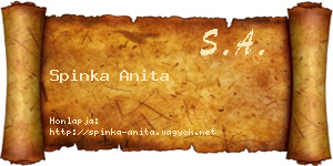 Spinka Anita névjegykártya